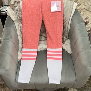 Bombshell sportswear sock leggings nwt orange sz m